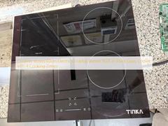 اجاق های سرامیکی 60 سانتی متر برنر برقی آشپزخانه ساخته شده در شیشه سیاه کوک با 4 منطقه پخت و پز